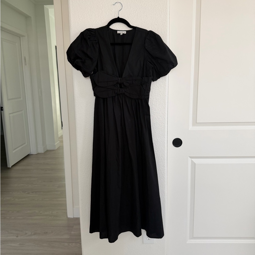 Black Puff Sleeve Dress